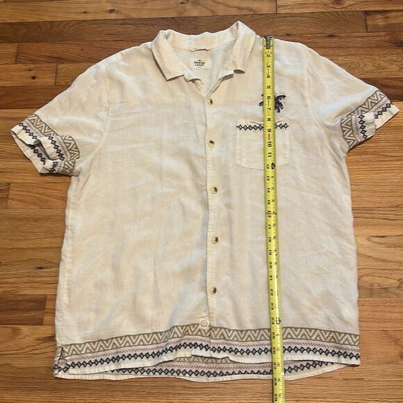 Marine Layer Embroidered Resort Shirt Men’s large  Button Up Short Sleeve Palms - Picture 7 of 12